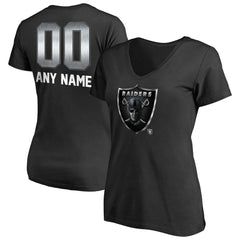 Las Vegas Raiders Women's Personalized Midnight Mascot T-Shirt