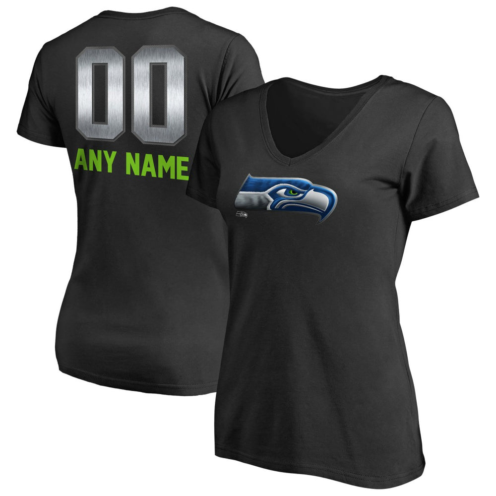 Seattle Seahawks Women's Personalized Midnight Mascot T-Shirt