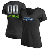 Seattle Seahawks Women's Personalized Midnight Mascot T-Shirt