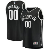 Brooklyn Nets Youth Fast Break Custom Replica Jersey Black On Sale