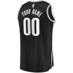 Brooklyn Nets Youth Fast Break Custom Replica Jersey Black On Sale
