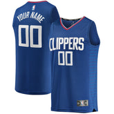 LA Clippers Youth Fast Break Custom Replica Jersey Royal On Sale