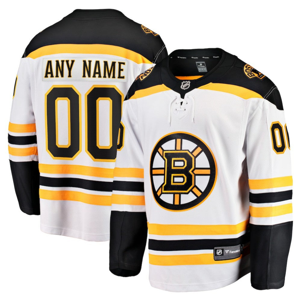 Boston Bruins Fanatics Away Breakaway Custom Jersey Sale