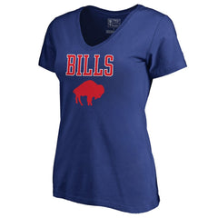 Buffalo Bills Women's Vintage Team Lockup V-Neck T-Shirt