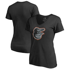 Baltimore Orioles Women's Static Logo V-Neck T-Shirt | MLB Shop