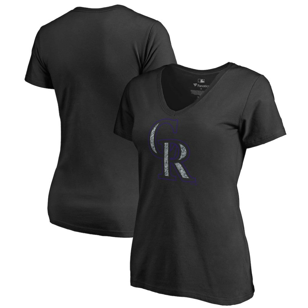 Colorado Rockies Women's Static Logo V-Neck T-Shirt | MLB On Sale