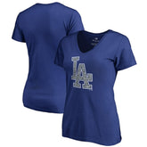 Los Angeles Dodgers Women's Static Logo V-Neck T-Shirt | MLB Sale