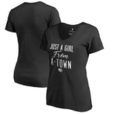 Atlanta Hawks Women's Just a Girl V-Neck T-Shirt New