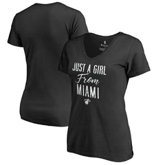 Miami Heat Women's Just a Girl V-Neck T-Shirt On Sale