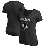 New Orleans Pelicans Women's Just a Girl V-Neck T-Shirt Discount