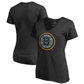 Boston Bruins Women's Static Logo V-Neck T-Shirt For Sale