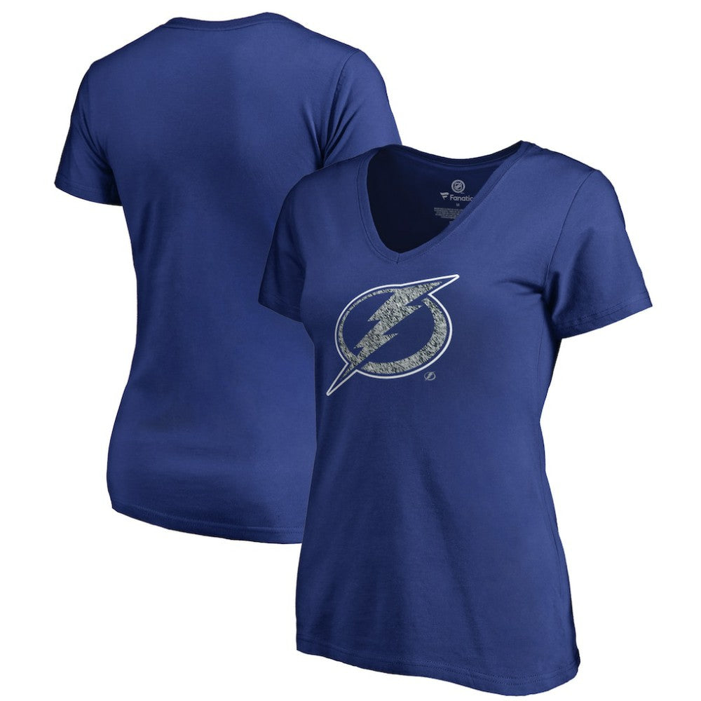 Tampa Bay Lightning Women's Static Logo V-Neck T-Shirt Outlet