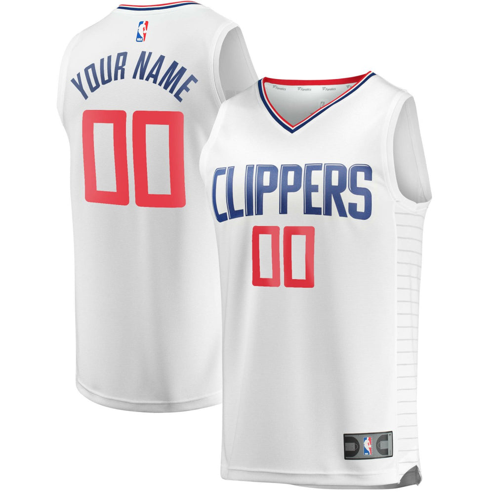 LA Clippers Youth Fast Break Custom Replica Jersey White Online
