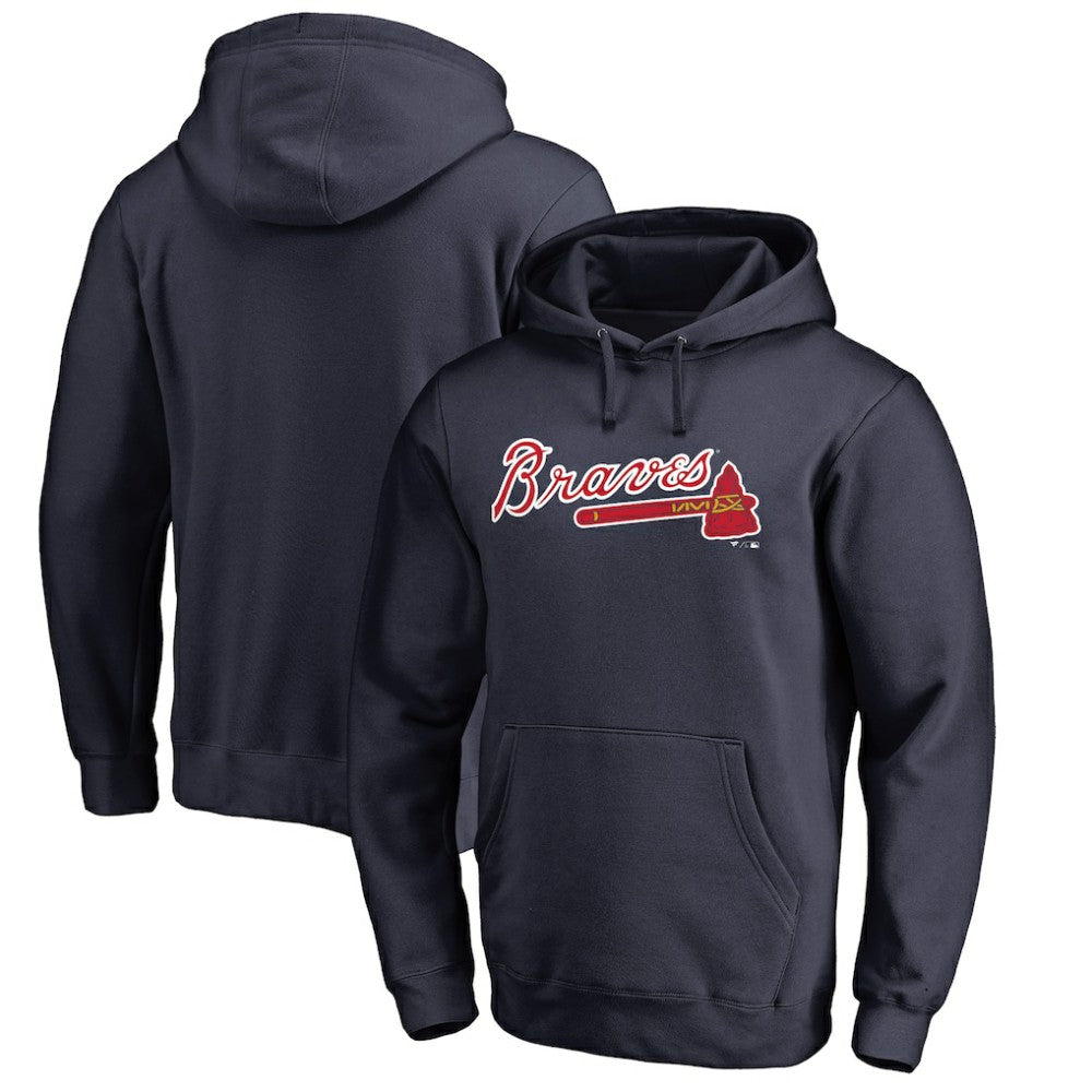 Atlanta Braves Official Wordmark Fitted Pullover Hoodie | MLB Near me