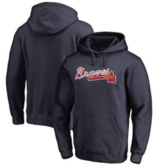 Atlanta Braves Official Wordmark Fitted Pullover Hoodie | MLB Near me