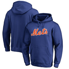 New York Mets Official Wordmark Fitted Pullover Hoodie | MLB US