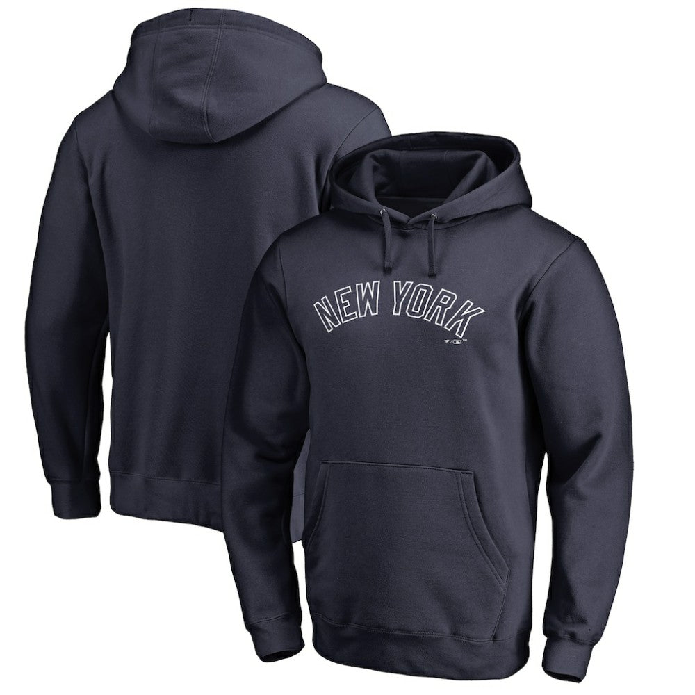 New York Yankees Official Wordmark Fitted Pullover Hoodie | MLB Shop