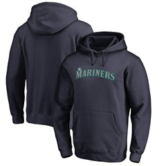 Seattle Mariners Official Wordmark Fitted Pullover Hoodie | MLB Sale