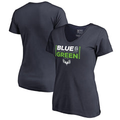 Seattle Seahawks Women's Alternate Team Logo V-Neck T-Shirt