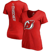 Nico Hischier New Jersey Devils Fanatics Women's Plus Size Backer Name & Number V-Neck T-Shirt Sale
