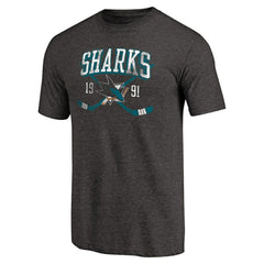 San Jose Sharks Vintage Collection Line Shift Tri-Blend T-Shirt For Sale