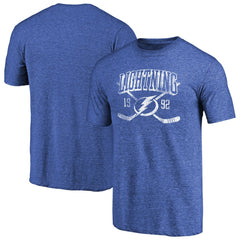 Tampa Bay Lightning Vintage Collection Line Shift Tri-Blend T-Shirt Outlet