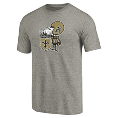 New Orleans Saints Throwback Logo Tri-Blend T-Shirt
