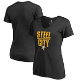 Pittsburgh Penguins Women's Fan Favorite Team Slogan V-Neck T-Shirt Discount