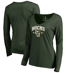 Milwaukee Bucks Women's Wisconsin Basketball Hometown Collection Long Sleeve T-Shirt New