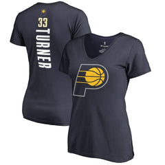 Myles Turner Indiana Pacers Women's Backer Name and Number V-Neck T-Shirt Discount