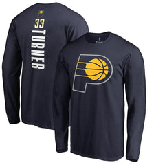 Myles Turner Indiana Pacers Long Sleeve Backer Name and Number T-Shirt Online