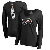 Travis Konecny Philadelphia Flyers Women's Backer Name & Number Slim Fit Long Sleeve V-Neck T-Shirt Sale