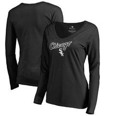 Chicago White Sox Women's Team Lockup Slim Fit Long Sleeve V-Neck T-Shirt | MLB US