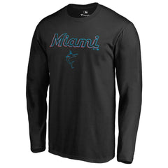 Miami Marlins Team Lockup Long Sleeve T-Shirt | MLB US