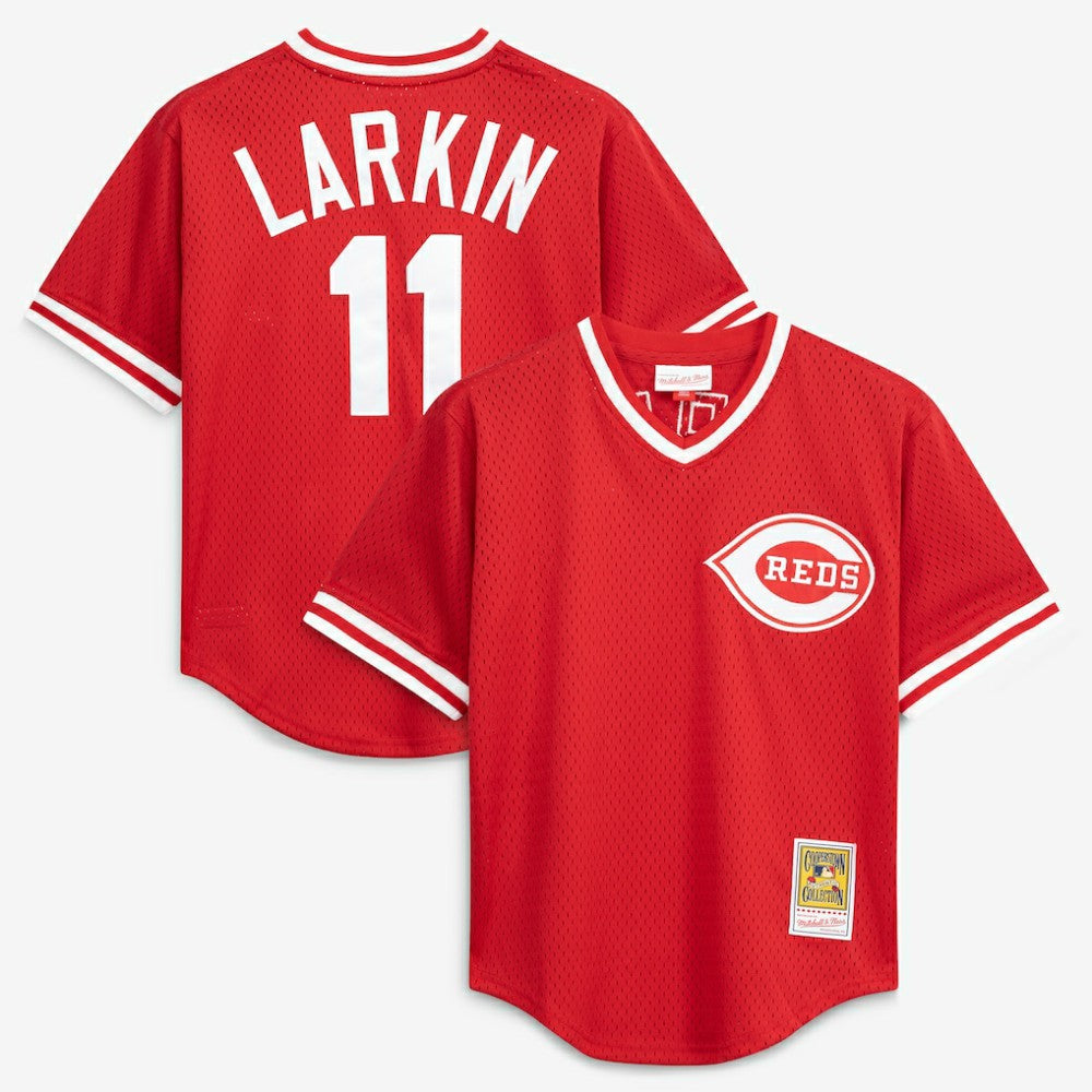 Barry Larkin Cincinnati Reds Mitchell & Ness Authentic Batting Practice Jersey | MLB US