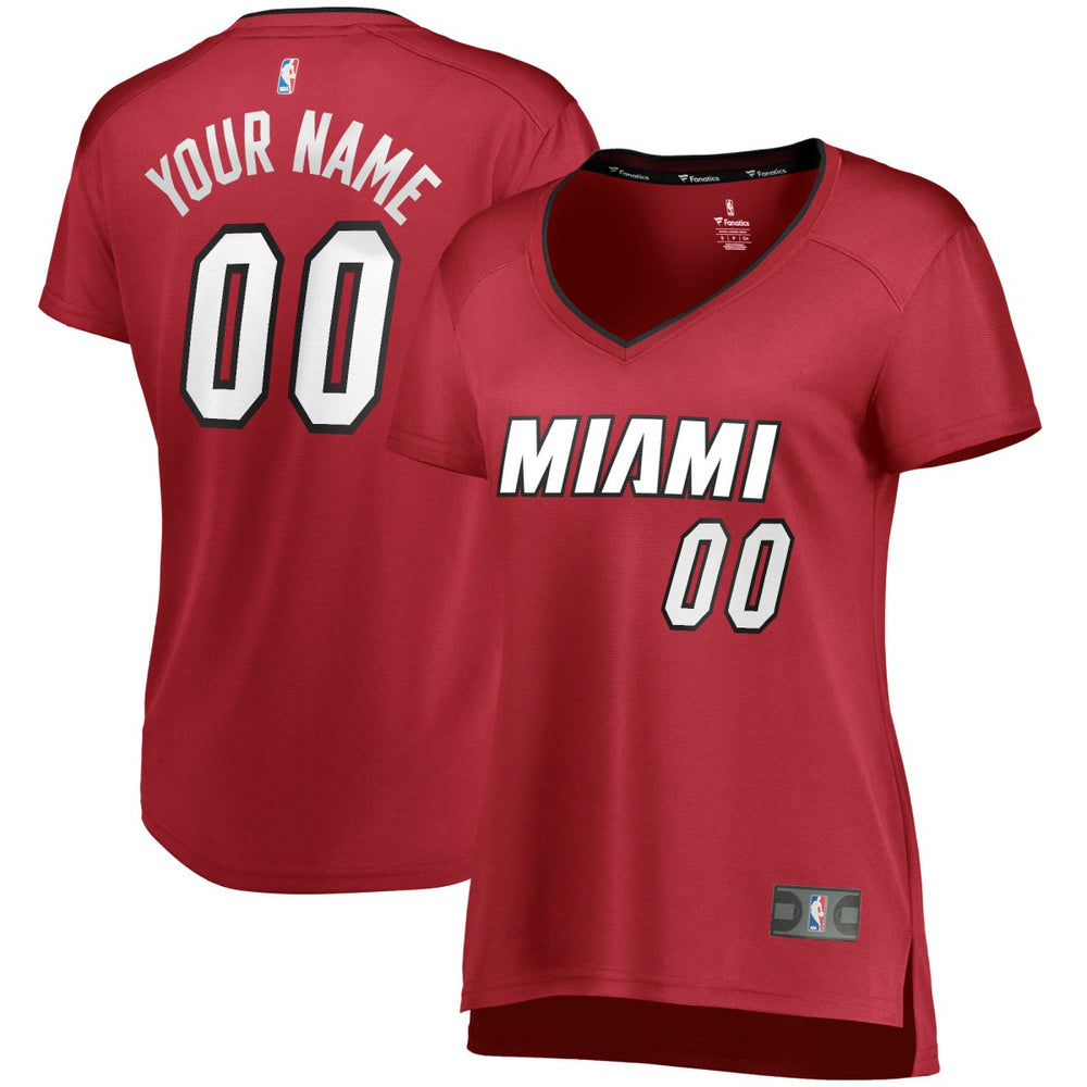 Miami Heat Women's Fast Break Replica Custom Jersey Wine Online