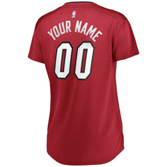 Miami Heat Women's Fast Break Replica Custom Jersey Wine Online