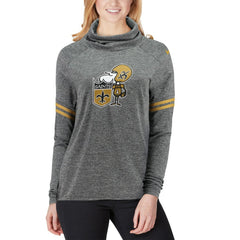 New Orleans Saints Nike Women's Historic Marks Long Sleeve Tri-Blend Funnel Sweatshirt