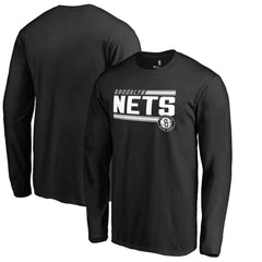 Brooklyn Nets Onside Stripe Long Sleeve T-Shirt On Sale