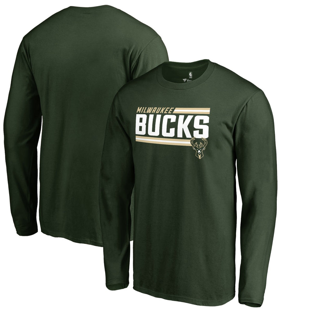 Milwaukee Bucks Onside Stripe Long Sleeve T-Shirt On Sale
