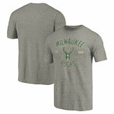 Milwaukee Bucks Team Heritage Tri-Blend T-Shirt New