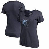 Memphis Grizzlies Women's X-Ray Slim Fit V-Neck T-Shirt New