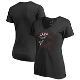 Toronto Raptors Women's X-Ray Slim Fit V-Neck T-Shirt New
