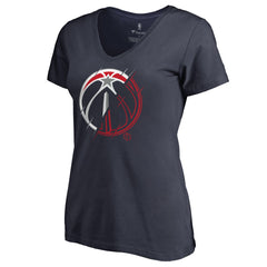 Washington Wizards Women's X-Ray Slim Fit V-Neck T-Shirt New