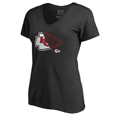 Kansas City Chiefs Women's X-Ray Slim Fit V-Neck T-Shirt