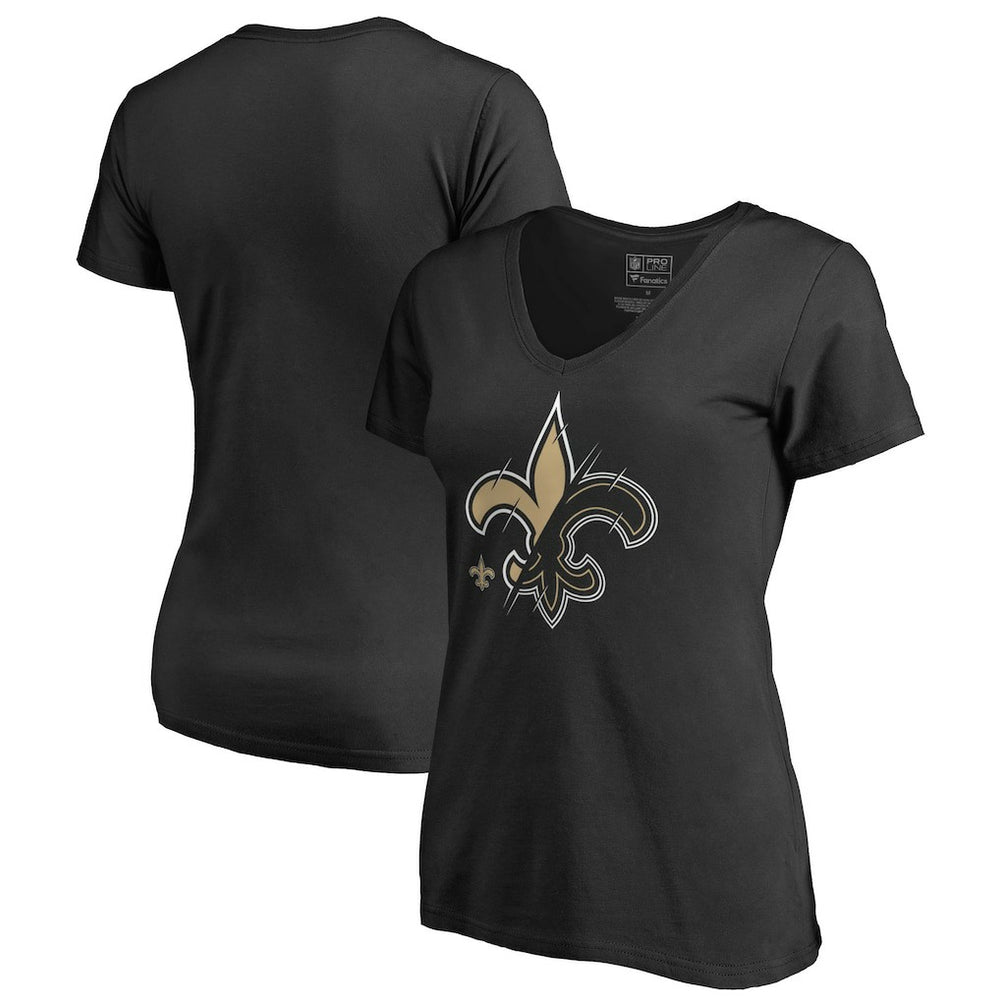 New Orleans Saints Women's X-Ray Slim Fit V-Neck T-Shirt