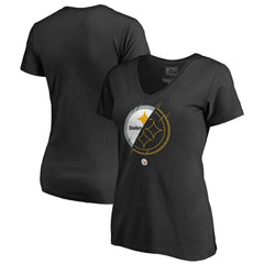 Pittsburgh Steelers Women's X-Ray Slim Fit V-Neck T-Shirt