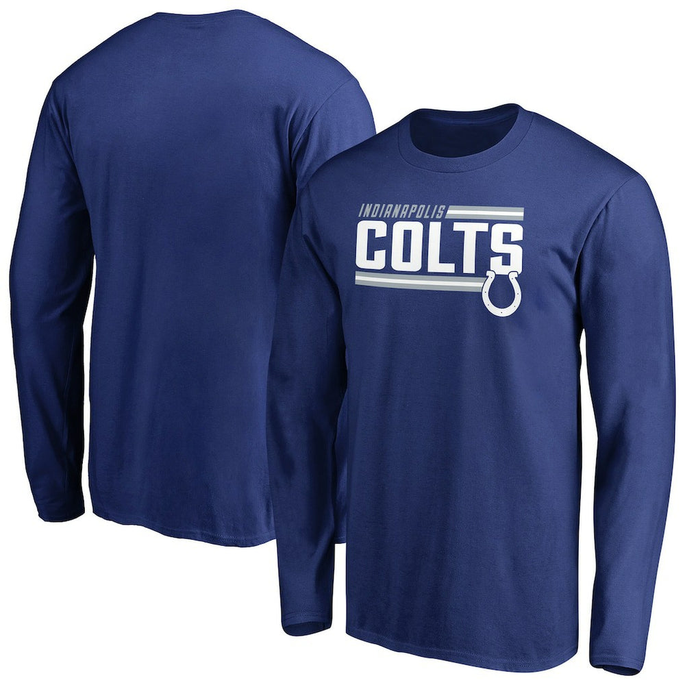 Indianapolis Colts Iconic Collection On Side Stripe Long Sleeve T-Shirt