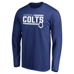 Indianapolis Colts Iconic Collection On Side Stripe Long Sleeve T-Shirt