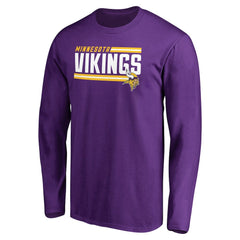 Minnesota Vikings Iconic Collection On Side Stripe Long Sleeve T-Shirt
